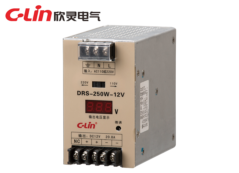 DRS-200W/250W/350W數(shù)顯導(dǎo)軌式開關(guān)電源