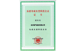 欣靈電氣樂清市成長型科技企業(yè)